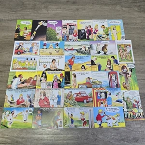 Job Lot 50 X Vintage Bamforth Seaside Comic Humour Saucy Postcards Retro - Picture 1 of 14
