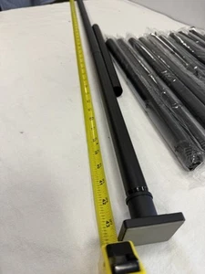 Barra de cortina de ducha ajustable de aluminio negro mate 13 varillas personalizadas - Imagen 1 de 11