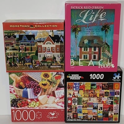 Lot Of 4 Miscellaneous 1000 Piece Jigsaw Puzzles - Image 1 of 2