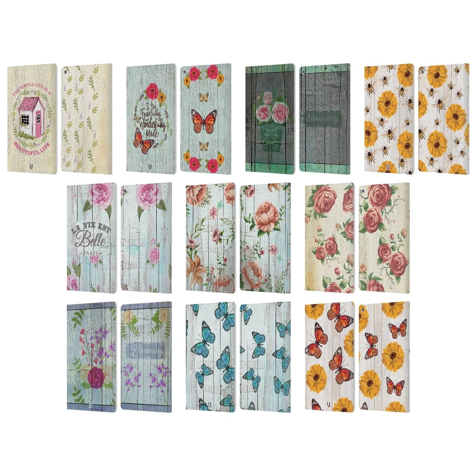 HEAD CASE DESIGNS COUNTRY CHARM LEATHER BOOK WALLET CASE COVER FOR AMAZON FIRE - Image 1 of 4