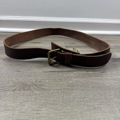 Polo Ralph Lauren Para Hombres Cinturón de Cuero Marrón Talla 48 Vestido Informal Preppy Clásico Foto 1 de 4