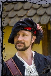 Sombrero de cantante medieval boina de lana Epic Armoury - Imagen 1 de 3