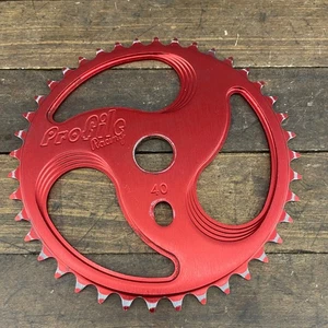 Profile BMX Sprocket 40t Red Trifan Chainwheel Old School BMX 40 Tooth Cruiser - Picture 1 of 13