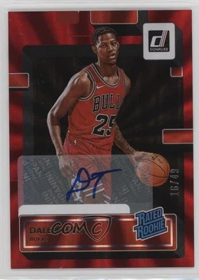 2022 Donruss Rated Holo Red Laser Signatures /49 Dalen Terry #218 Rookie Auto RC - Image 1 of 2