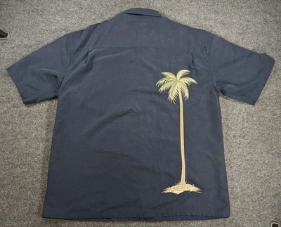 Bamboo Cay Rayan Embroidered Pam Tree Hawaiian Shirt Men's Large - Image 1 of 4