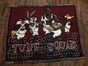 Looney Tunes Space Jam Throw Blanket Tune Squad Vintage 90s 52x40 Michael Jordan - Picture 1 of 7