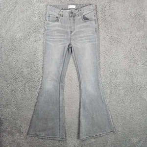 Pantalones de mezclilla Free People Flare para mujer 26 gris acampanados desteñidos lavado retro - Imagen 1 de 10