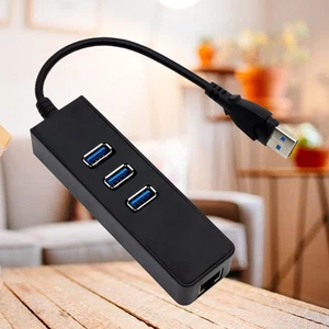 USB 3.0-Hub 10/1000 Mbps Gigabit-Ethernet-Adapter USB bis RJ45 - Photo 1/11