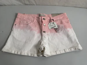 Zara Girl’s High Rise Shorts Pink/White Size 13/14 - Picture 1 of 9