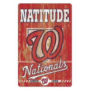Letrero de los Nacionales de Washington diseño de eslogan de madera 11x17 - Imagen 1 de 1
