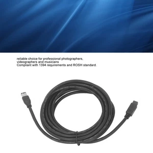 IEEE 1394 Firewire Cable 800Mbps 14.8ft Long Plug And Play Male To Male ROSH CB - Afbeelding 1 van 22