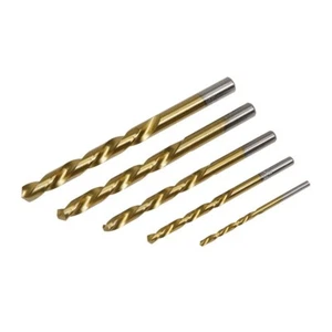 5 Pcs Titanium HSS Left-Hand Twist Drill Bit Set 5/64", 7/64", 5/32",1/4",19/64" - Picture 1 of 4