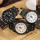 1x Men’s Military Leather Date Quartz Analog Army Casual Watches Dress C6V7