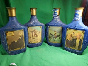 Bottiglie Bourbon vuote Jim Beam Beams a scelta tema western arte - Foto 1 di 5