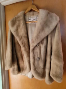 Natürliche leichte Nerzjacke, Vintage, Schalkragen - Bild 1 von 5