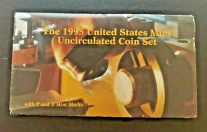 1995 US Mint Uncirculated 10-Coin Set P & D - Original Envelope, Documentation