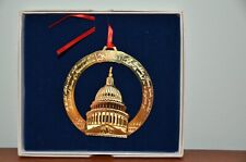 Rare 24 karat gold plated Constitutional Bicentennial Christmas Ornament 1787-91