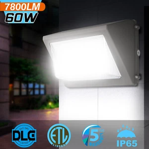 60W LED Wall Pack Light Dusk-to-Dawn Commercial Industrial Lighting Fixture IP65 - Picture 1 of 9