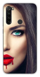 Coque en silicone imprimée compatible Xiaomi Redmi Note 8T Lèvres Sang - Photo 1 sur 3