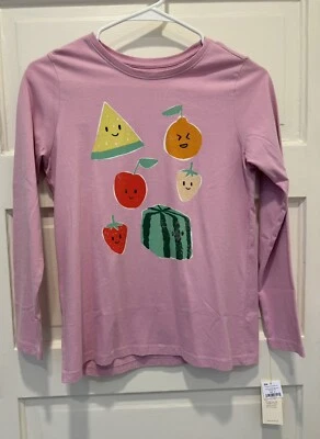 Чай коллекции девочки длинным рукавом графический футболка размер 12 новый с Ярлыками дружественный фрукт - Изображение 1 из 4