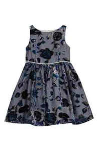 Pippa & Julie Little Girl's Size 6 Velvet Party Dress Sleeveless Navy NWT  - Picture 1 of 2