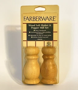 Vintage Farberware Holz Salz & Pfeffermühle Set #80098 NEU - Bild 1 von 5