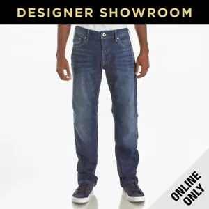 Armani Jeans Men's Straight Fit Stone Wash Stretch Jeans - Picture 1 of 4