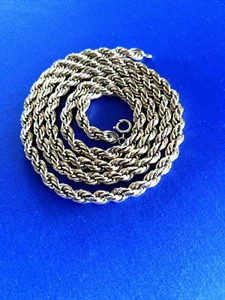 Vintage 12K Gold Filled DW Braided Chain Necklace 30 Inches Heavy 70 Grams! - Picture 1 of 7