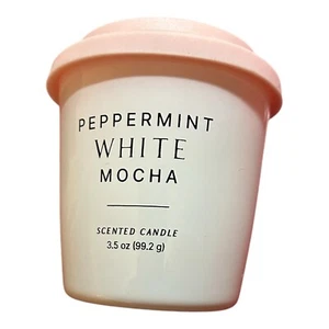 Coffee Cup Scented Jar Candle Peppermint White Mocha 3.5 Oz New - Picture 1 of 3