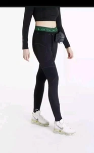 Nike X Off White Mc Calzas Largas Negras Apretadas con Bolso de Cintura Mujer Talla S DV5552-010 - Imagen 1 de 22