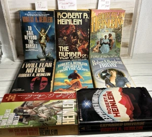 VTG Robert Heinlein PB book Lot of 8 (3 1st print) Sci Fi Ace Del Rey Berkey - Picture 1 of 10