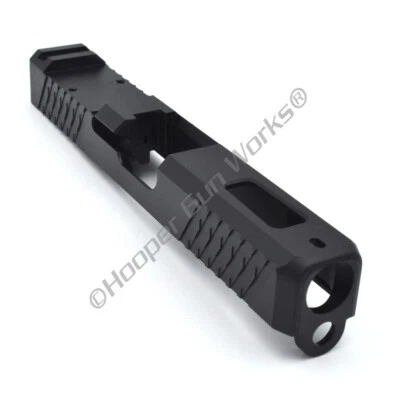 HOOPER GUN WORKS Diamond cut slide for Glock 19, G19 - HGW Ported RMR USA Stainless Steel Black