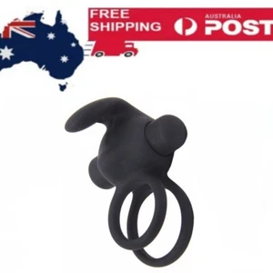 PENIS RING/COCK RING VIBRATING RABBIT DOUBLE CLITORIS STIMULATING HELPS ERECTING - Picture 1 of 8