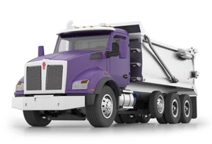 DCP 1/64 Kenworth T880 Rogue Dump Truck in Purple and Chrome #60-1414📌USA - Picture 1 of 6
