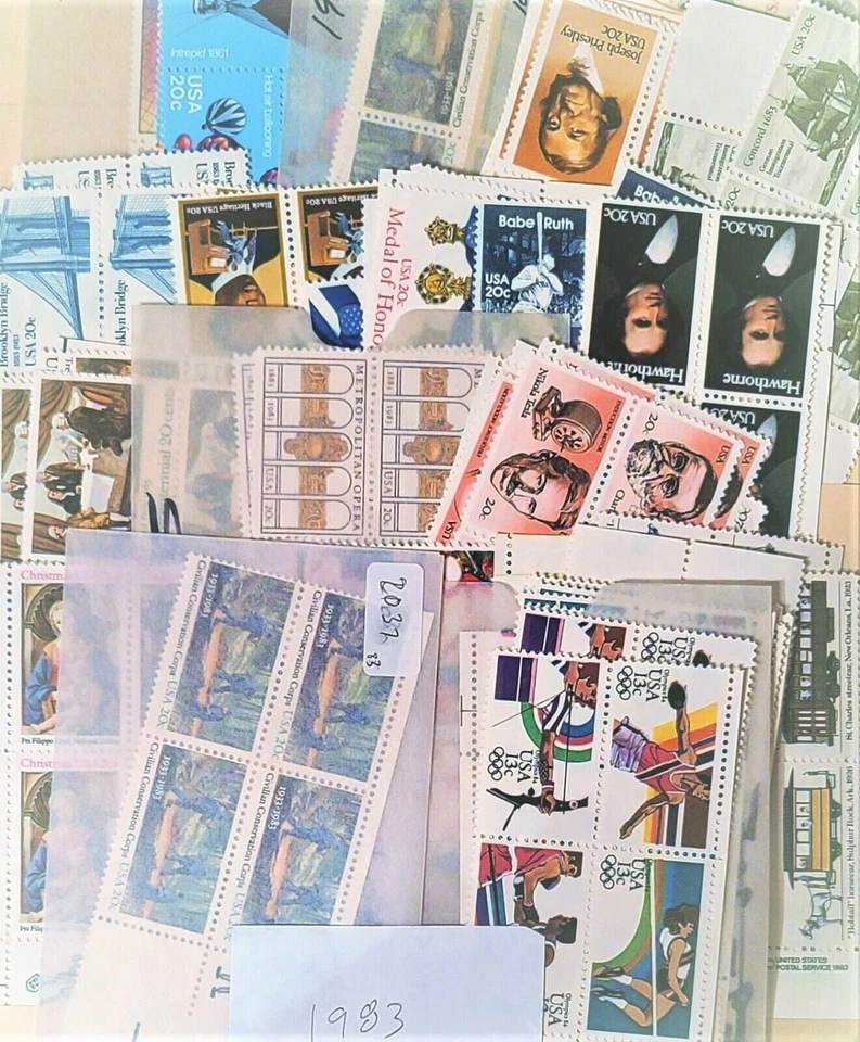 1983 - ¡Elige entre TODOS los bloques de cremallera y USPS/Copyright! ¡Sellos conmemorativos de Estados Unidos MNH! Foto 1 de 1