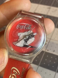 Vintage 2000 Coca-Cola Lenticular Watch Model CC5005 (not working/needs repair) - Picture 1 of 13
