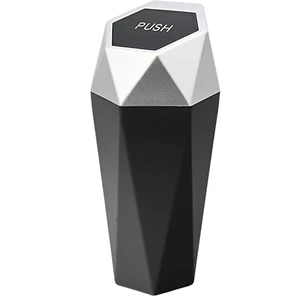 Car Trash Can with Lid, Mini Portable Trash Bin for Cars, Small Automatic Garbag - Picture 1 of 2
