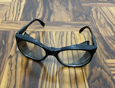 VINTAGE FINE ANNI '80 OCCHIALI PROTEZIONE NEUTRI CON LENTI IN VETRO - Immagine 1 di 3