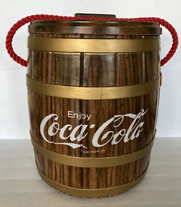 Coca-Cola Soda Keg Barrel Plastic & Styrofoam Cooler 16”H x 12”W 1960’s Vintage - Picture 1 of 10