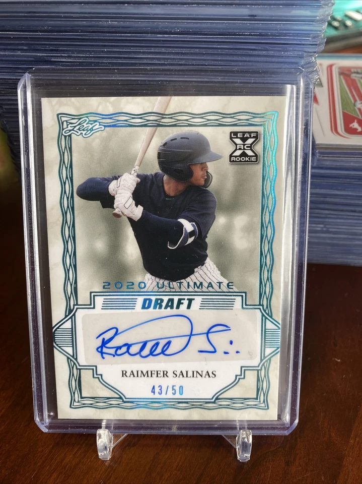 2020 Leaf Ultimate Draft Baseball Auto Raimfer Salinas SP #43/50 #BA-RS2 YANKEES - Image 1 of 1