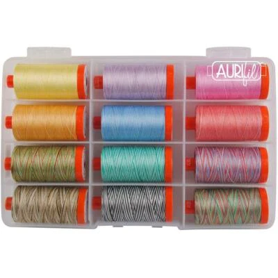 Variegated Collection Aurifil Thread Kit by Christa Watson 12 Large Spools 50 - Image 1 of 2