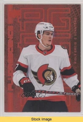 2023-24 Upper Deck Series 2 Fluorescence Red Ridly Greig #F-19 Rookie RC READ - Image 1 of 3