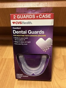 CVS Health Comfort Dental Guard for Nighttime Teeth Grinding 2 Guards + Case NEW - Picture 1 of 4