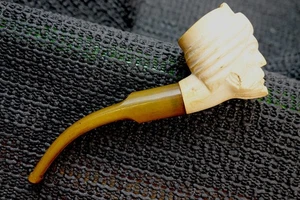 VTG. MEERSCHAUM SULTON HEAD BENT ESTATE SMOKING PIPE - Picture 1 of 11