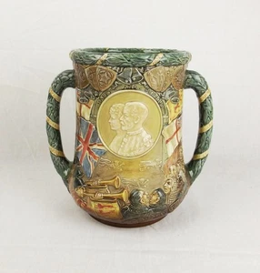 Charles Noke & H. Fenton Royal Doulton George & Mary Silver Jubilee Loving Cup - Picture 1 of 12