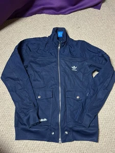 Adidas Vespa Collab seltene Trainingsjacke dunkelblau Herren Größe Small FW10 Reißverschluss - Bild 1 von 7