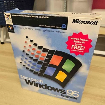 Microsoft Windows 95 Actualización CD-ROM Internet Explorer Starter Kit Caja Foto 1 de 4