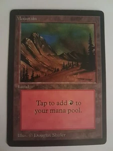 Mountain MP MTG Magic the Gathering Beta Basic Land (C) - Picture 1 of 6