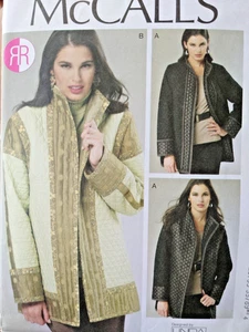 McCalls Pattern M6456 Wearable-art Quilted Reversible Coat Jacket Women Sz L-XXL - Picture 1 of 6