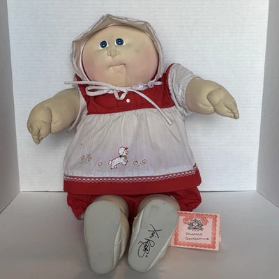 VTG 1983 Hand-Signed Xavier Roberts Little People Cabbage Patch Doll – Prudence - Image 1 of 4